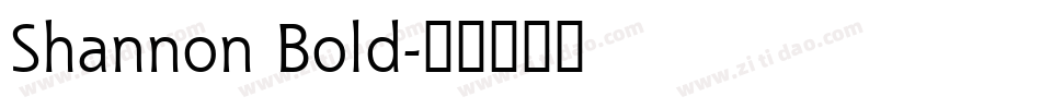 Shannon Bold字体转换
